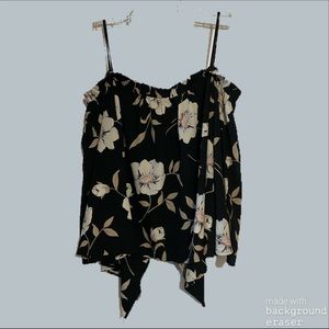 Strapless floral top